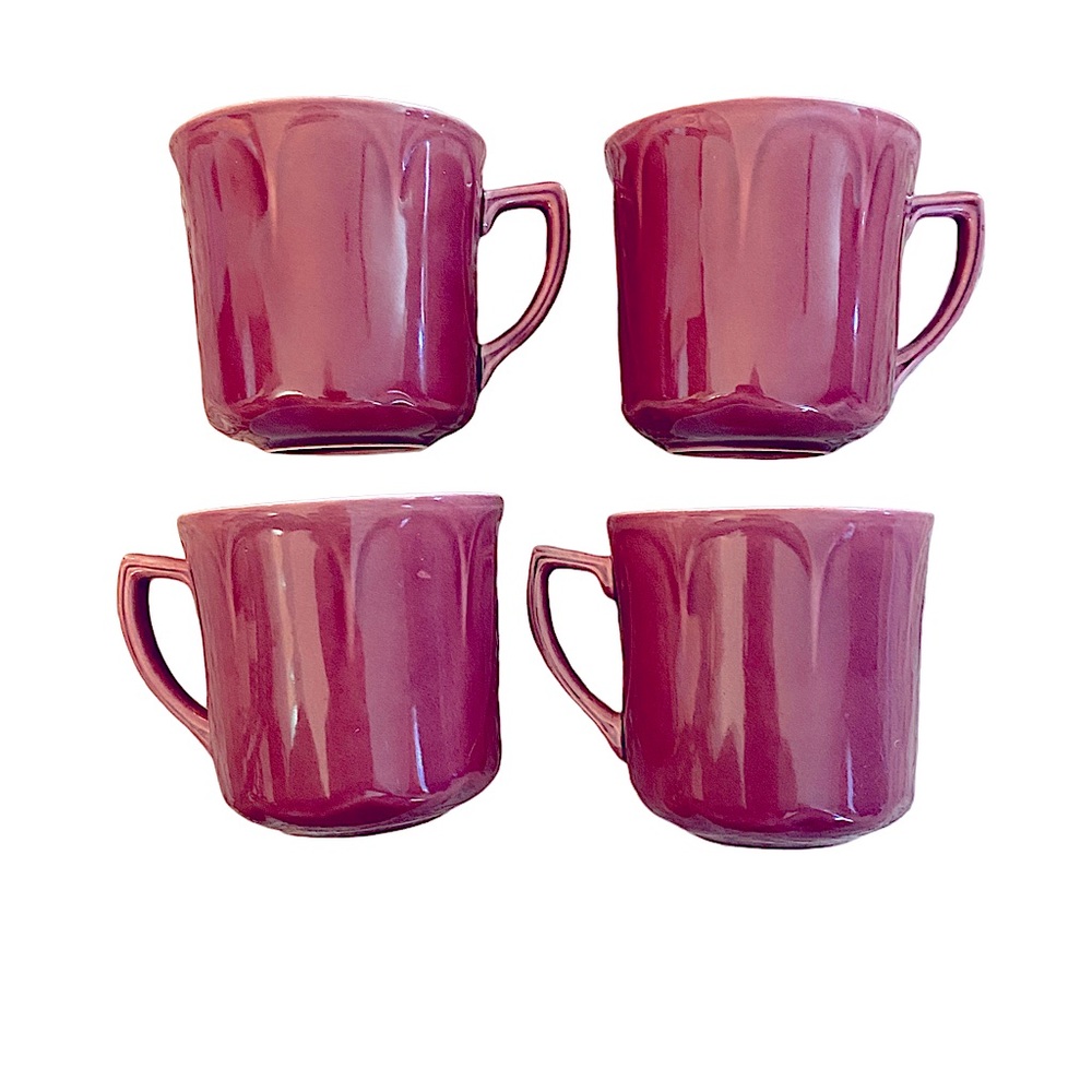 4 Vintage J & G Meakin Coffee/Tea Cups Mugs. RARE